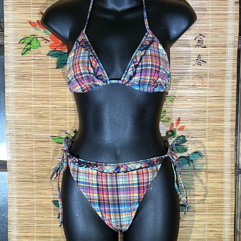 Victoria’s Secret Swim Madras Plaid String Bikini